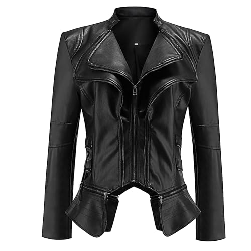 Manteau court en similicuir femme parfait pour vos sorties en ville et soirées