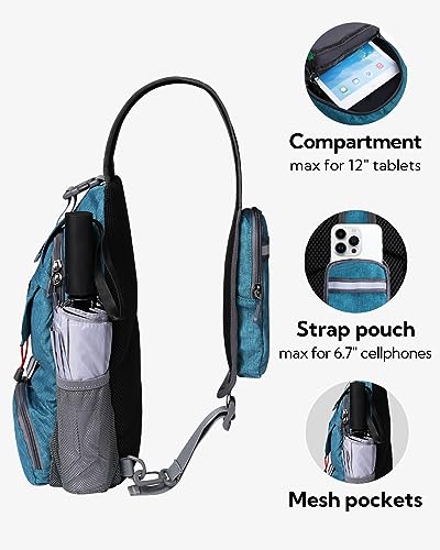 Image of WATERFLY Packable Sling Backpack Lightweight Crossbody Bag Travel Daypack