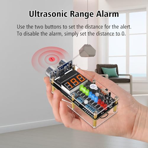 MIOYOOW HC-SR04 Ultrasonic Ranging Alarm Soldering Kit with LED Lights - Image 6
