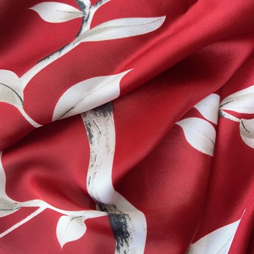 Image of MALINA Women's Polyester Silk Satin Stole Scarf - Soft Lightweight Fashion Wrap, Elegant Floral & Gradient Design, summer stole,Scarf For Women,Premium Stole,Large Size 180x90 cm'