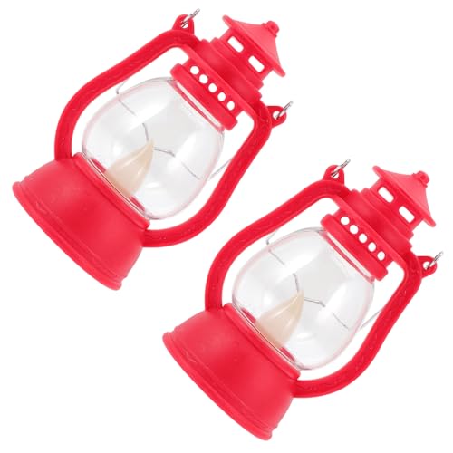 Healifty 2 piezas Linterna Vela LED Retro Farol de Camping Colgante con Luz Electrónica Decorativa Segura Lámpara de Mesa para Interiores y Exteriores Ornamento Práctico para Fiestas y