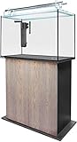 sera AquaTank 160 L mit Acryl Holder und 80 cm Unterschrank Silver Oak, Aquarium ein Komplettset mit LED Beleuchtung, Innenfilter und Heizer