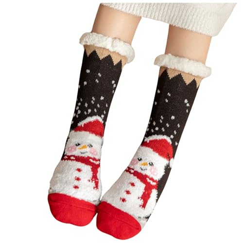 Christmas Slipper Socks for Women Fun Cute Cozy Warm Sherpa Lined Socks - image 1