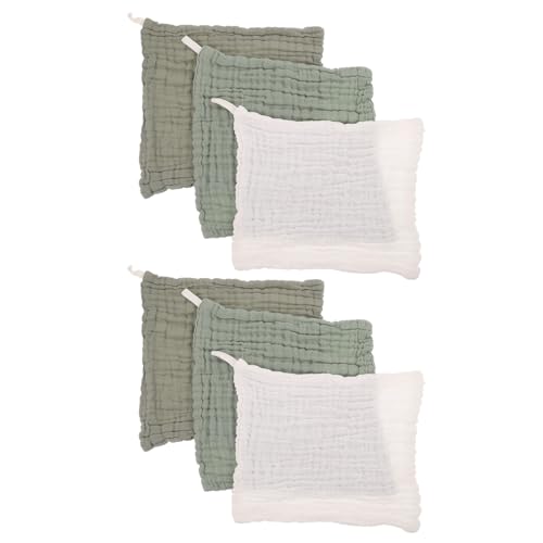 Bavoirs pour nouveau-nés anti-irritations : carrés de mousseline de coton absorbante 6 pcs