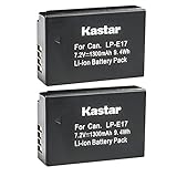 Kastar 2-Pack LP-E17 Battery Replacement for Canon EOS M3, EOS Rebel T6i, EOS Rebel T6s, EOS 750D, EOS 760D, EOS 8000D, Kiss X8i, EOS R8, EOS R50, EOS R100 Mirrorless Camera, BG-E18 Battery Grip