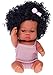 ebuddy Reborn Newborn Likelife - Muñeca de silicona suave de color negro perla afroamericana de cuerpo entero con ropa para niñas a partir de 3 años