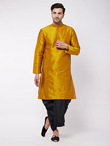 Image of VASTRAMAY Men's Silk Blend Printed Kurta And Dhoti Set Vasmk001Ndtmother