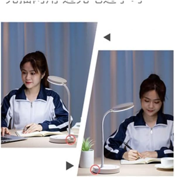 Nightstand Lamp Rubber Eye Protection Desk Lamp with Touch Switch Reading Lamp Suitable for Students to Study Reading Lamp