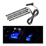 Ohleats Car LED Strip Light, 48 LED RGB Auto Interior Atmosphere Lights, Cigarette Lighter Under Dash Ambient Night Light, Interior Lamp Lighting Kit Car Accessories (Blue)
