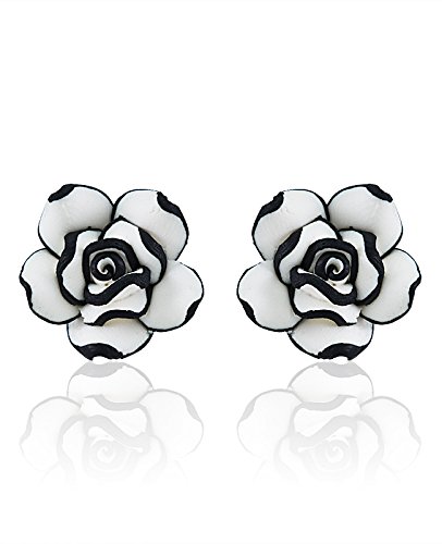 See full amazon price history chart for Giftipedia Ceramic Rose Flower Stud Earrings, White and Black, 2.5 cm Diameter Giftipedia Ceramic Rose Flower Stud Earrings, White and Black, 2.5 cm Diameter (B0DFPV9GTY) Amazon Price History, Amazon Price Tracker
