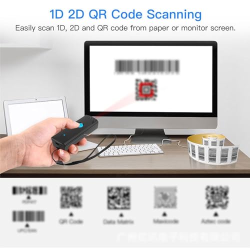 Lecteur code-barres 2D sans fil Bluetooth Fafeicy mini scanner USB - 4