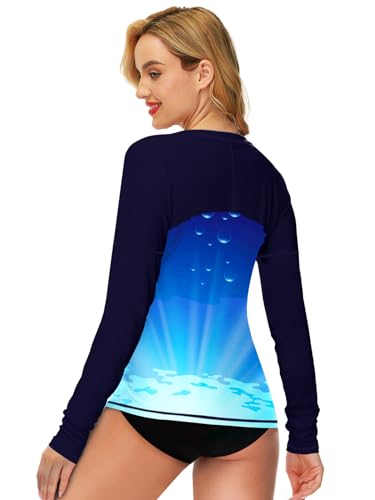 Deerose Womens Rash Guard Long Sleeve Sun Protection Shirts for Swimming2