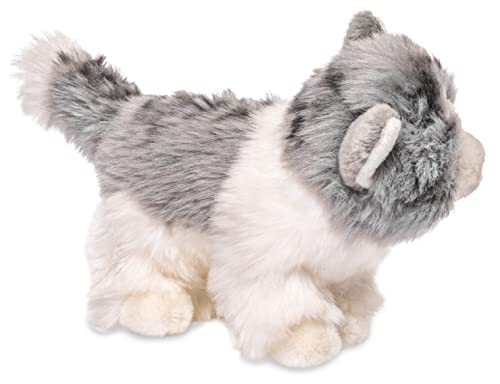 Uni-Toys - Kätzchen, stehend (grau-weiß) - 18 cm (Länge) - Plüsch-Katze - Plüschtier, Kuscheltier