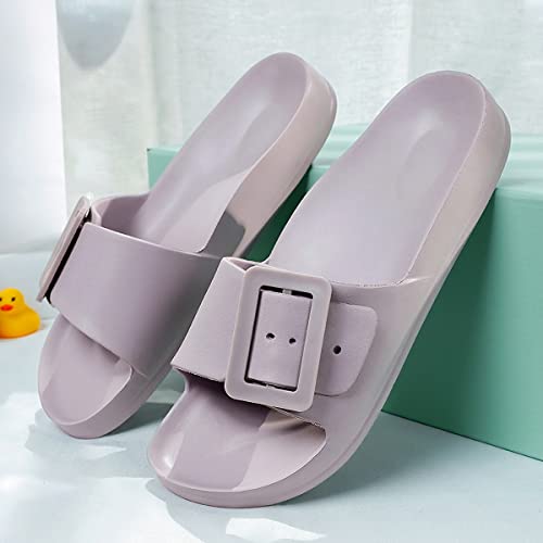 Image of L LOUBIT Cloud Slides for Women with Arch Support Pillow Soft Recovery Sandals Lightweight Summer Beach Slippers Non-Slip Shower Shoes