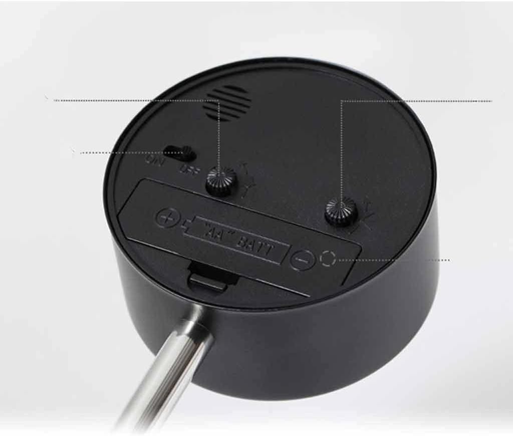 FMURY Straight Pole Vertical Clock Home Desktop Vertical Clock Small Metal Straight Pole Alarm Clock