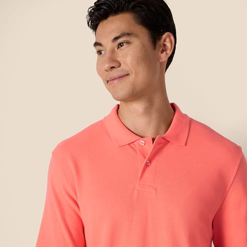 image for Amazon Essentials Men's Regular-Fit Cotton Pique Polo Shirt (Available