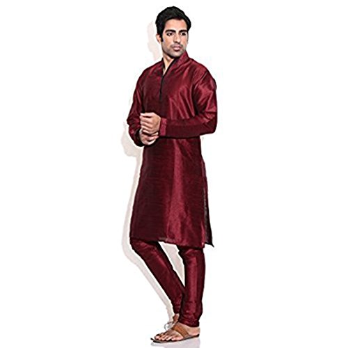 Kurta masculina ropa tradicional india roja churidaar conjunto elegante 4