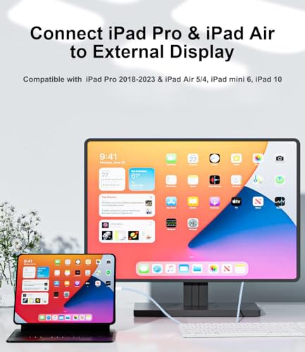 Cable USB-C a HDMI 4k 60Hz tipo C AV digital compatible con MacBook Air e iPhone 15 3