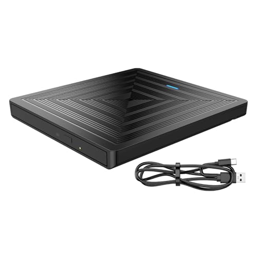 Chenxi Studio Universal - Grabadores de DVD externos RW USB 3.0 de alta velocidad para computadoras, grabadora de DVD externa para escritorio