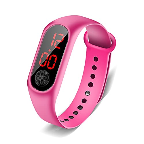 Reloj para niña Relojes para niños Relojes Digitales para niñas en Relojes Reloj LED Relojes Deportivos para niñas (Color : Pink)