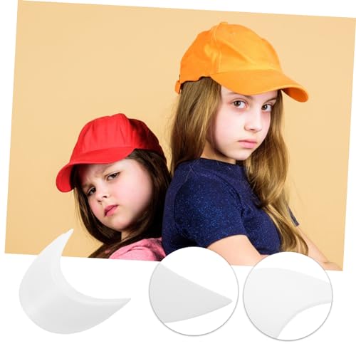 BESPORTBLE 10pcs Baseball Cap Visor Hat Brim Liners Hat Shaper Inserts Boys and Girls White4