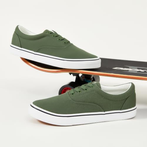 Image of yageyan Men's Low Top Canvas Walking Shoes Lace-up Fashion Sneakers Casual