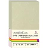 50 Natural Parchment 60lb Text Weight 8.5 X 14 inches Stationery Paper Colored Sheets Legal Size -Printable Old Parchment Semblance