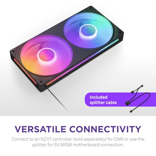 Image of NZXT F240 RGB Core - 240mm Single-Frame RGB Fan Unit - Black