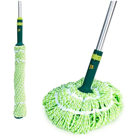 Pine-Sol Microfiber Mop Self Wringing – Easy Squeeze Twist Design for Wet Mopping | Household Cleaning Tool for Tile, Linoleum, Laminate Floors | Extendable Metal Handle Cover