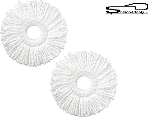 S4D Snatch4deals set of 2 Head Refill for 360 Rotating Easy Spin Mop Cleaner Duster 01