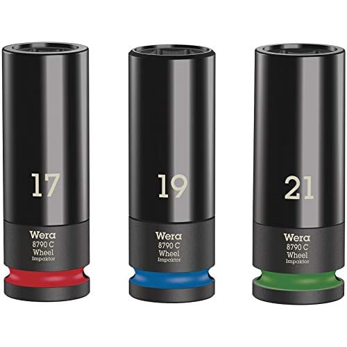 Wera '05004595001 Wheel Impaktor C Set 1 Radmutter Steckschlüssel-Satz, 3-teilig