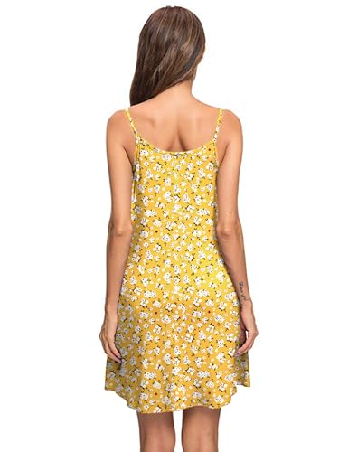 Image of MISFAY Women's Summer Spaghetti Strap Casual Beach Cover Up Dress with Pockets