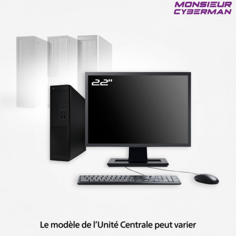 Générique PC i5 32Go 240Go SSD W11 WiFi + Ecran 22", Clavier + Souris