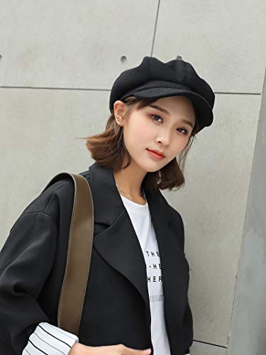 image for Elonglin Women Berets Newsboy Hat Artist Hats Autumn-Winter Visors Imi