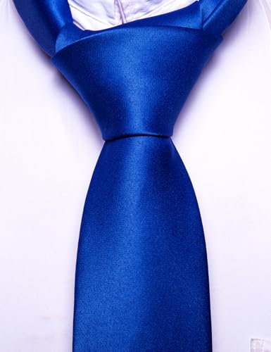 Image of Barry.Wang Boys Ties Pre-Tied Satin Solid Color Kids Tie Pocket Square Set Adjustable Formal Necktie Graduation School