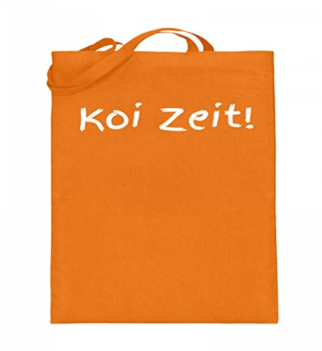 Sac en toile de jute orange avec de longues anses pour le shopping quotidien