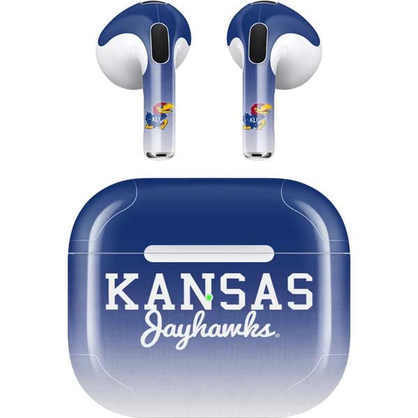 Skinit Decal Audio Skin Compatible with Apple AirPods (3rd Gen, 2021) - Officially Licensed Kansas Jayhawks Design