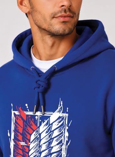 Image of ADRO Mens Abstract Graphic Hoodie | 320 GSM Cotton Poly Fleece | Regular Fit Contemporary Artistic Sweatshirt for Winter & Streetwear