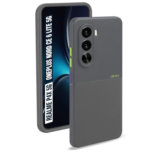Image of AIBEX Premium Back Cover Case Compatible for OnePlus Nord CE 6 Lite 5G / Realme P4X 5G|Scratch & Drop Tested Shockproof Matte Texture Case with Soft Microfibre Lining|Slim Fit Cover - Grey