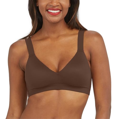 Image of SPANX Bra-Llelujah Lightly Lined Bralette - Wire-Free Bra - Comfortable Support - Wireless Bra - Dig-Free Straps - Chestnut Brown - X-Small