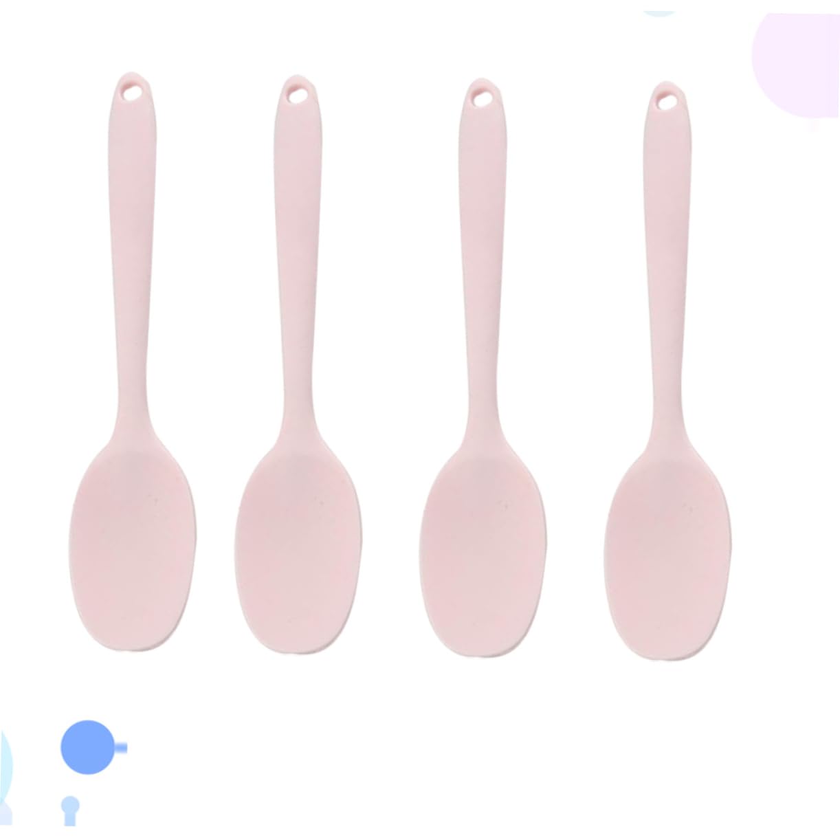 CIYODO Serving Scoop Set of 4 Silicone Non-stick Kitchen Gadgets Ergonomic Handle for Soup Porridge
