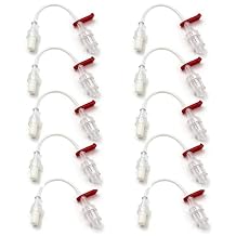 Set of 10 - IV Extension Set,I-V Tubing,Individual Packaging for Veterinary and Lab - 6 Inch Tubing with Slide Clamp
