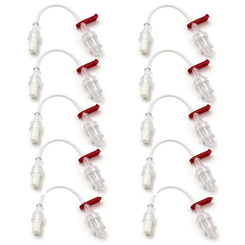 Set of 10 - IV Extension Set I-V Tubing Individual Packaging for Veterinary and Lab - 6 Inch Tubing with Slide Clamp