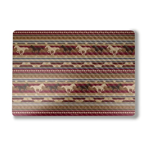 Carbon Fiber Laptop Skin Compatible with Surface Laptop 7 15" (2024) - Western Horses - Premium 3M Vinyl Protective Wrap Decal Cover - Easy to Apply | Crafted in The USA by MightySkins