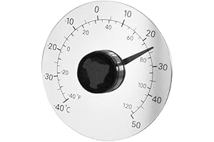 Easy-Read Window Thermometer with Suction Cups for Outdoor Temperature