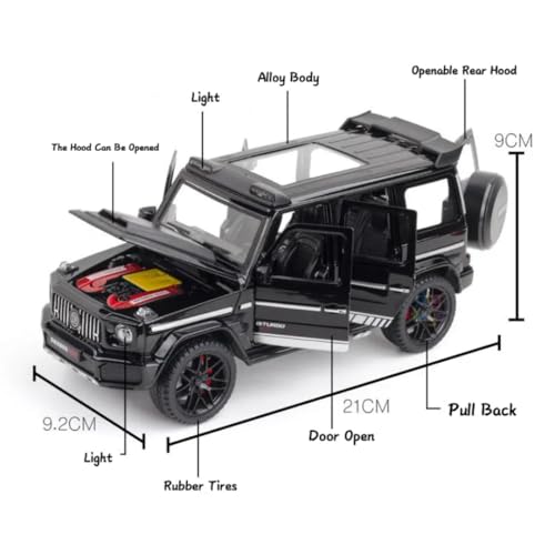 Image of 1:24 Mercedes-Benz Brabus G800 Die-Cast Model Car - Luxury Alloy Metal SUV with Pull-Back Action, Openable Doors & Detailed Interior [ Colour As Per Stock ]
