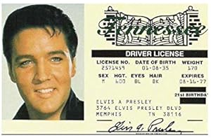 Elvis Presley Driver License ID Air Freshener