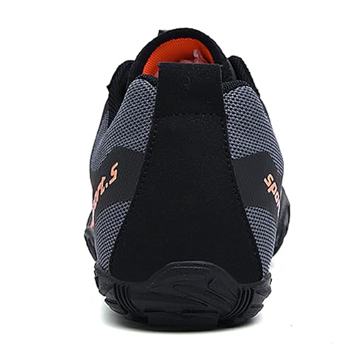 Hike Barefoot Shoes Men Wide Toe Box Minimalist Trail Running Shoes Mesh Athletic Sneakers with White Stripes Non-Slip Rubber Sole3