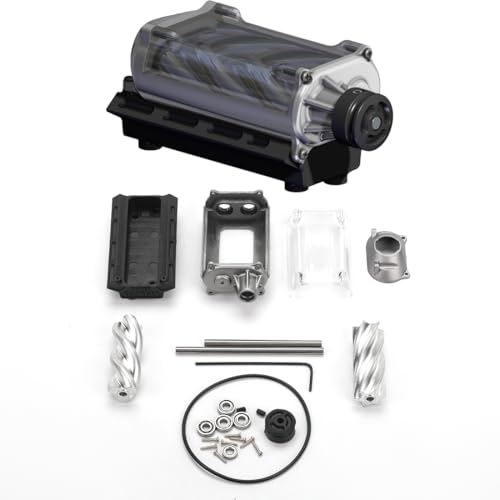 StrucToys Supercharger Adapter for MAD V8 Mini Engine, MAD RC 1:10 Scale CNC Dynamic Visual Supercharger Model, DIY Assembly Model Kit (KIT Version)