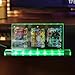 BOHOIDEE Acrylic Trading Card Frame with LED Light, Transparent 35PT Card Display Stand, Clear TCG Triple Cards Frames for Standard Cards,ComicCards, Sports Cards